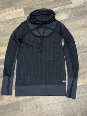 Under Armour Black Threadborne Hooded Performance Top